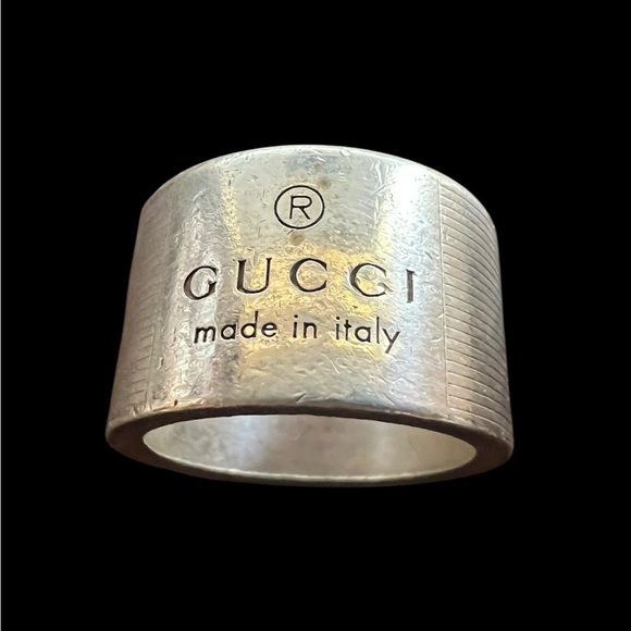 Gucci Silver Band Size 6 - Picture 1 of 6
